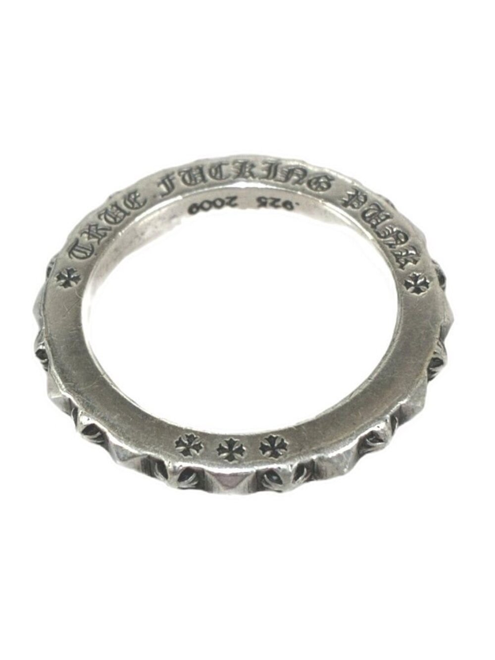 Chrome Hearts Tfp Pnk Pls True Fckin Punk Plus Ring Silver